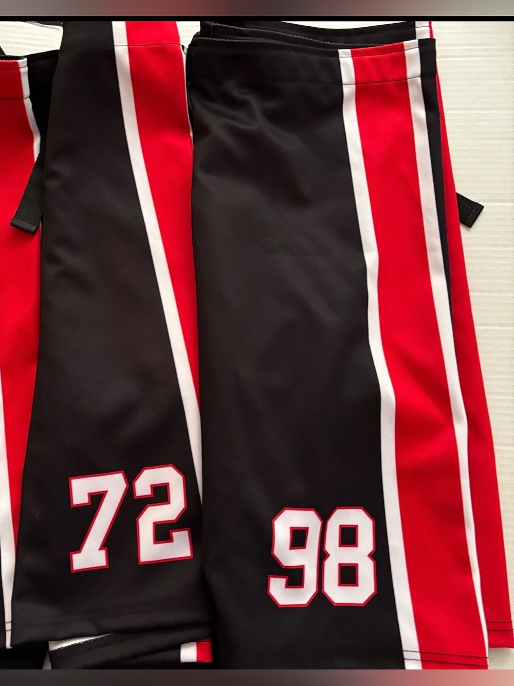Hockey Pant Shells Black/Red (2) Size L